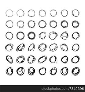 Circle drawing the sketch. A vector illustration