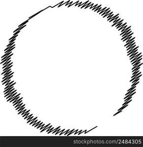 Circle drawn circles shaded brush, abstract photo frames doodle