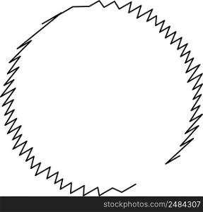 Circle drawn circles, shaded brush abstract photo frames doodle