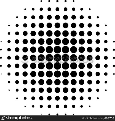 Circle effect, halftone dot pattern pop art comic rays style