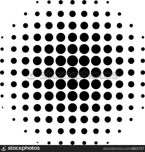 Circle effect halftone, dot pattern pop art comic rays style