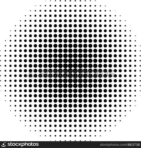 Circle effect halftone dot, pattern pop art comic rays style