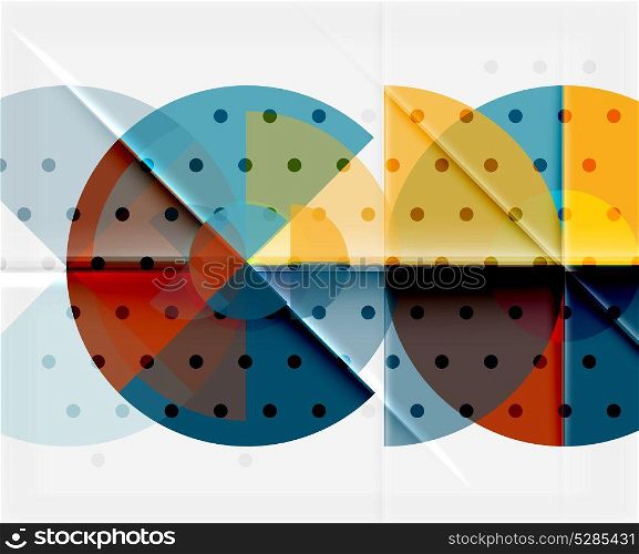 Circle elements on black background. Circle elements on black background, vector geometric template design