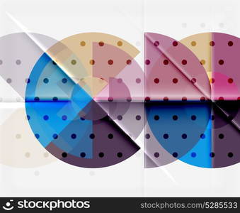 Circle elements on black background. Circle elements on black background, vector geometric template design