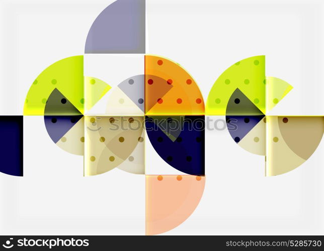 Circle elements on black background. Circle elements on black background, vector geometric template design