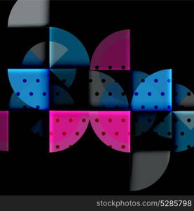 Circle elements on black background. Circle elements on black background, vector geometric template design