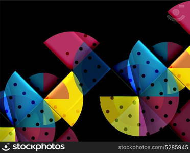 Circle elements on black background. Circle elements on black background, vector geometric template design