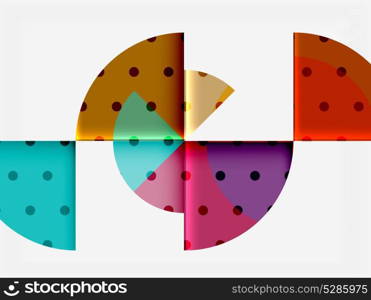 Circle elements on black background. Circle elements on black background, vector geometric template design