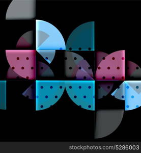 Circle elements on black background. Circle elements on black background, vector geometric template design