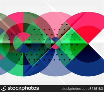 Circle elements on black background. Circle elements on black background, vector geometric template design