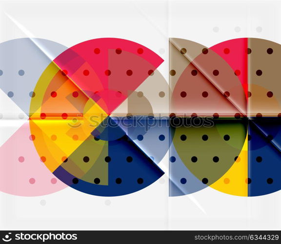 Circle elements on black background. Circle elements on black background, vector geometric template design