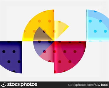 Circle elements on black background. Circle elements on black background, vector geometric template design