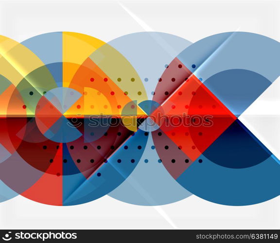 Circle elements on black background. Circle elements on black background, vector geometric template design