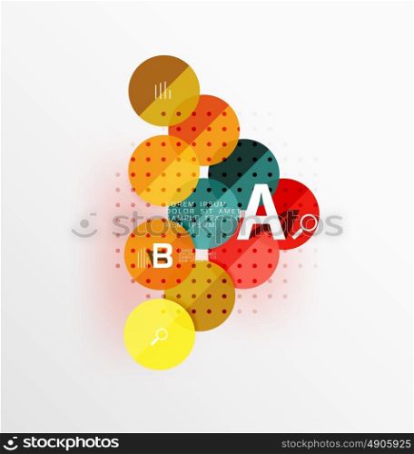 Circle geometric abstract background. Circle geometric abstract background. Vector template background for workflow layout, diagram, number options or web design