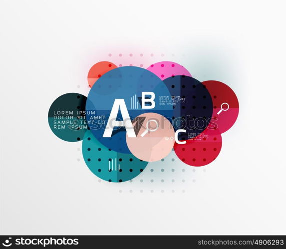 Circle geometric abstract background. Circle geometric abstract background. Vector template background for workflow layout, diagram, number options or web design