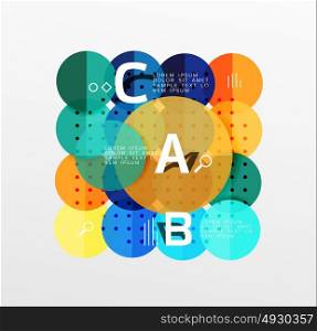 Circle geometric abstract background. Circle geometric abstract background. Vector template background for workflow layout, diagram, number options or web design