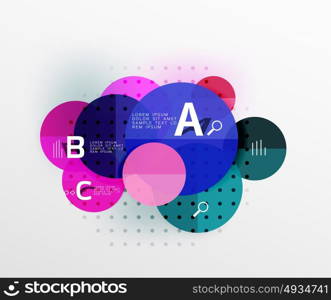 Circle geometric abstract background. Circle geometric abstract background. Vector template background for workflow layout, diagram, number options or web design