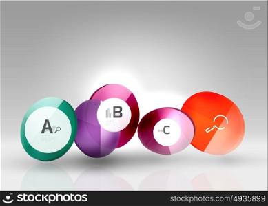 Circle geometric abstract background. Circle geometric abstract background, colorful business or technology design for web on white with sample text