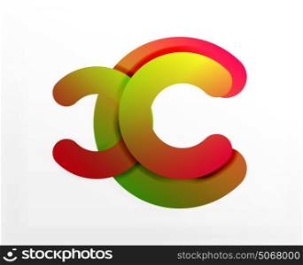 Circle geometric abstract background, colorful business or technology design for web. Circle geometric abstract background, colorful business or technology design for web. Paper round shapes - rings, geometric 3d style texture, banner