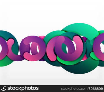 Circle geometric abstract background, colorful business or technology design for web. Circle geometric abstract background, colorful business or technology design for web. Paper round shapes - rings, geometric 3d style texture, banner