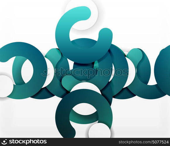 Circle geometric abstract background, colorful business or technology design for web. Circle geometric abstract background, colorful business or technology design for web. Paper round shapes - rings, geometric 3d style texture, banner