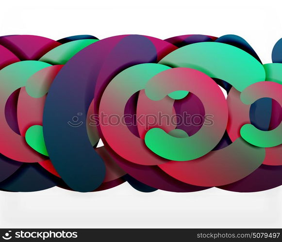 Circle geometric abstract background, colorful business or technology design for web. Circle geometric abstract background, colorful business or technology design for web. Paper round shapes - rings, geometric 3d style texture, banner