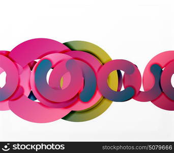 Circle geometric abstract background, colorful business or technology design for web. Circle geometric abstract background, colorful business or technology design for web. Paper round shapes - rings, geometric 3d style texture, banner