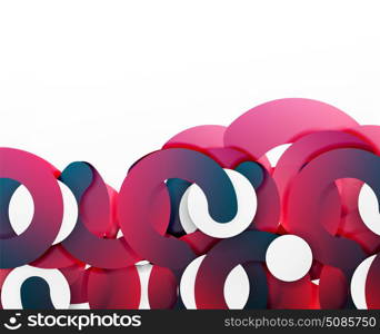 Circle geometric abstract background, colorful business or technology design for web. Circle geometric abstract background, colorful business or technology design for web. Paper round shapes - rings, geometric 3d style texture, banner