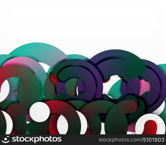 Circle geometric abstract background, colorful business or technology design for web. Circle geometric abstract background, colorful business or technology design for web. Paper round shapes - rings, geometric 3d style texture, banner