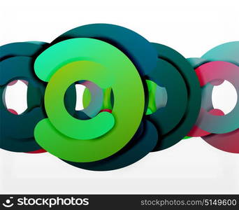 Circle geometric abstract background, colorful business or technology design for web. Circle geometric abstract background, colorful business or technology design for web. Paper round shapes - rings, geometric 3d style texture, banner