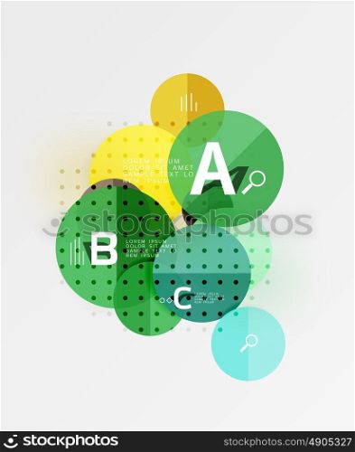 Circle geometric abstract background. Vector template background for workflow layout, diagram, number options or web design