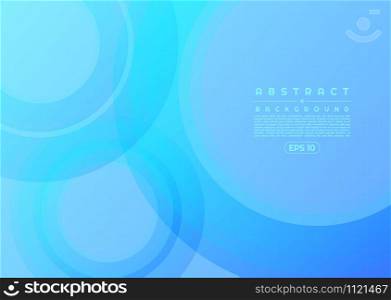 Circle geometric shape modern art design cyan color bright minimal style with space for text. vector illustration