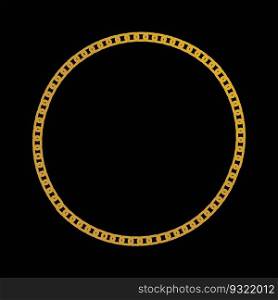 Circle Gold chain necklaces on a dark background