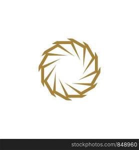 Circle Gold Ring Ornamental Logo Template Illustration Design. Vector EPS 10.