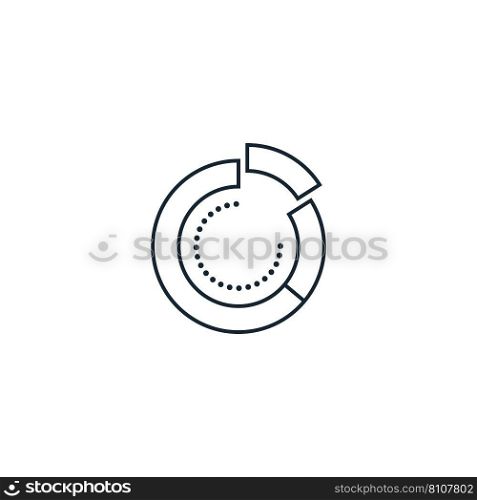 Circle graph creative icon from analytics Vector Image