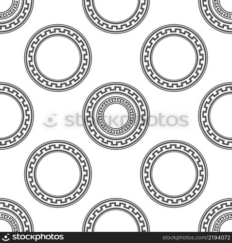 Circle greek seamless pattern with round meander borders. Vector EPS 10. Circle greek seamless pattern with round meander borders. Vector EPS 10.