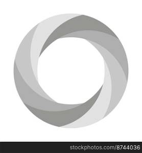 Circle Grey Icon Isolated on White Background.. Circle Grey Icon Isolated on White Background