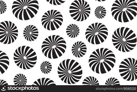 circle Halftone abstract background of concentric black and white graphics