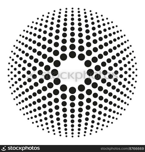 circle halftone dots. Geometric texture. Vector illustration. Stock image. EPS 10.