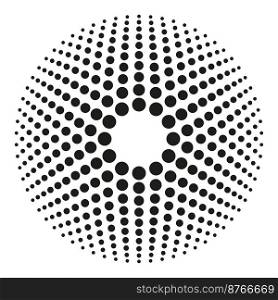 circle halftone dots. Geometric texture. Vector illustration. Stock image. EPS 10.
