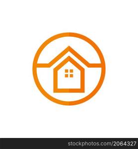 circle house logo vector illustration