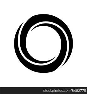 circle impossible geometric shape glyph icon vector. circle impossible geometric shape sign. isolated symbol illustration. circle impossible geometric shape glyph icon vector illustration