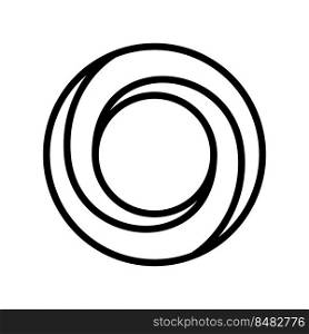 circle impossible geometric shape line icon vector. circle impossible geometric shape sign. isolated contour symbol black illustration. circle impossible geometric shape line icon vector illustration