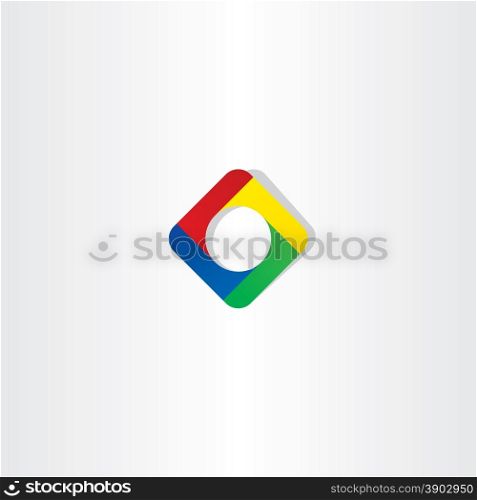 circle in square abstract color business logo vector design