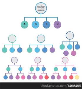 Circle Infographic 3 to 8 Options Parts Organizational Structure