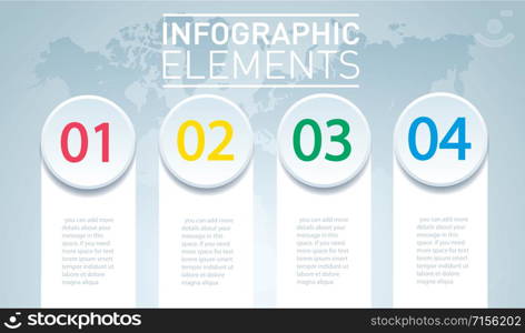circle infographic. Vector template with 4 options. Can be used for web, diagram, graph, presentation, chart, report, step by step infographics. Abstract background