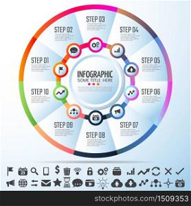 Circle Infographics Design Template,Vector Illustration