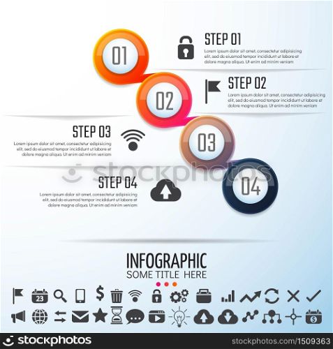 Circle Infographics Design Template,Vector Illustration