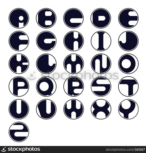 Circle letter icon abstract logo design vector template.Vector illustration