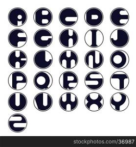 Circle letter icon abstract logo design vector template.Vector illustration